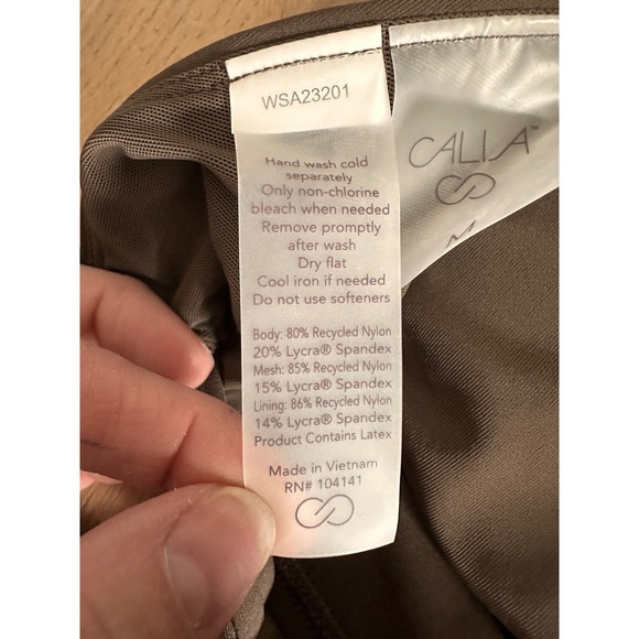 Calia Women's Swim Triangle Bikini Top Coffee Grounds, M - Picture 6 of 6